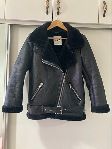 Zara kürklü biker ceket