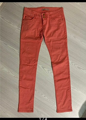 Reals turuncu y2k vintage kot pantolon