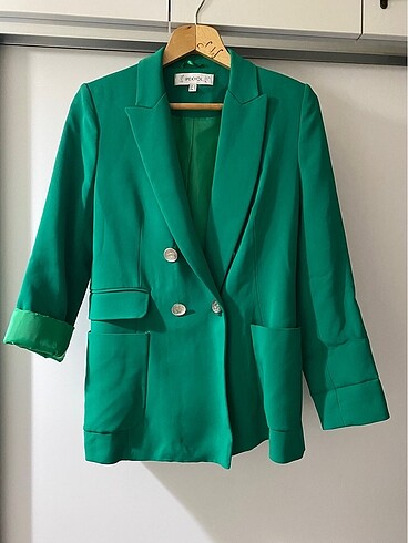 İpekyol yeşil kruvaze blazer ceket