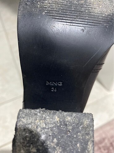 36 Beden siyah Renk Mango gerçek deri sivri yarım bot