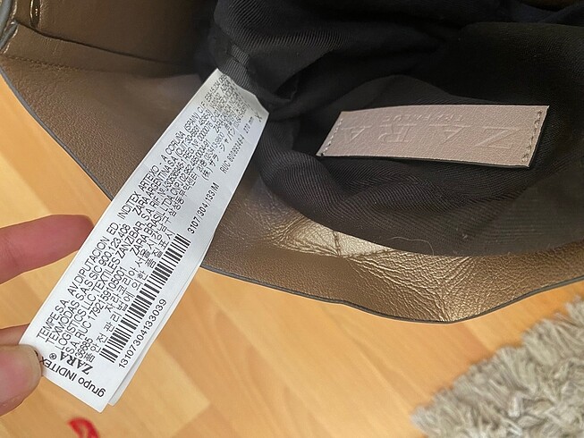 Beden camel Renk Zara çanta askılı