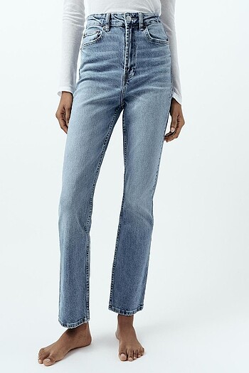 xs Beden mavi Renk Zara kullanılmamış jean kot stove pipe