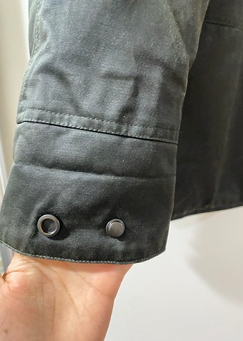 Pull bear yağlı mumlu waxlı kaban ceket - Görsel 6