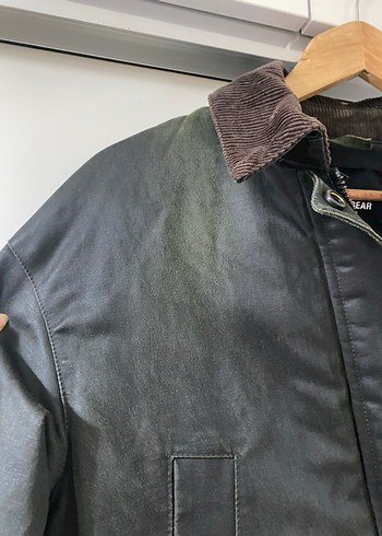 Pull bear yağlı mumlu waxlı kaban ceket - Görsel 3