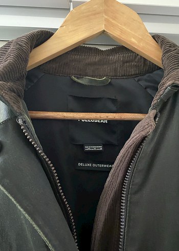 Pull bear yağlı mumlu waxlı kaban ceket - Görsel 2