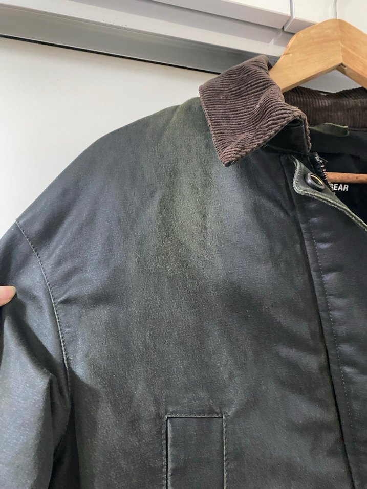 Pull bear yağlı mumlu waxlı kaban ceket - Görsel 3