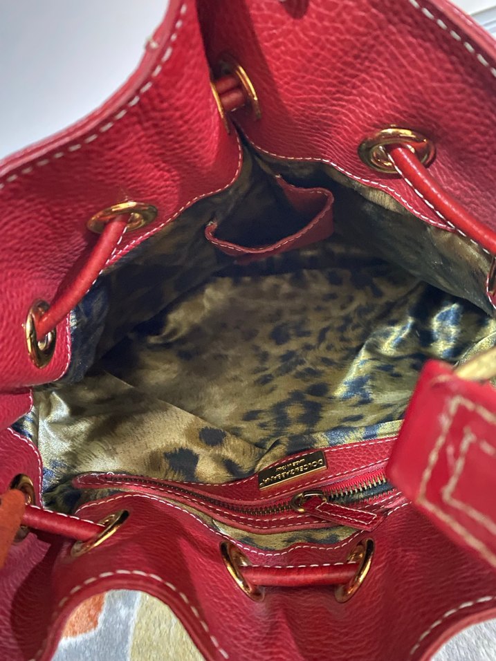 Dolce gabbana Y2k vintage kırmızı çanta - Görsel 4