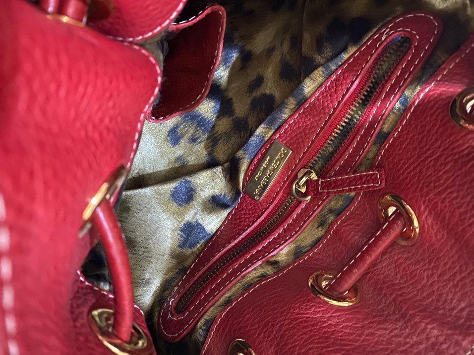 Dolce gabbana Y2k vintage kırmızı çanta - Görsel 3