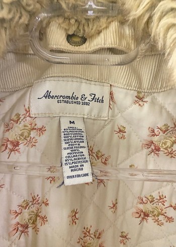 Abercrombie fitch y2k vintage Bej Kürklü Kadın mont - Görsel 4