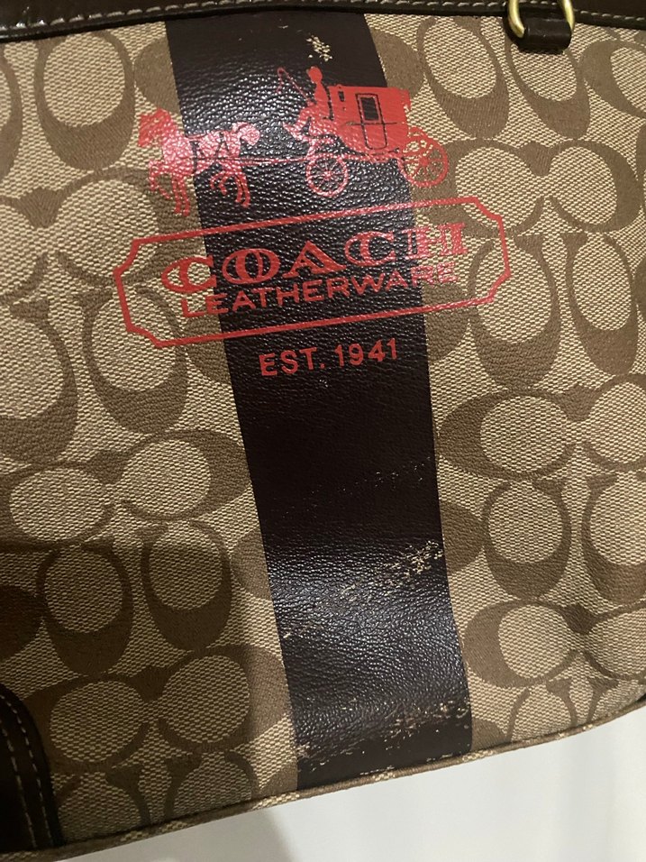 Coach y2k bintage orijinal tote nadir çanta - Görsel 4