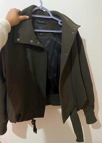 Zara premium yün Yüksek Yakalı Kadın kaban - Görsel 8