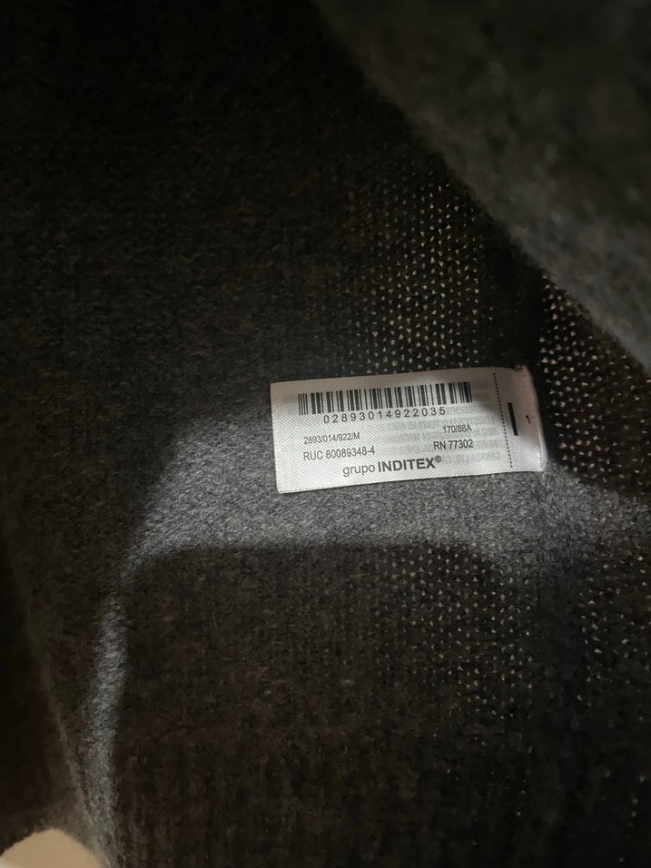 Zara Gri Düğmeli Kadın %100 Yün Hırka - Görsel 3