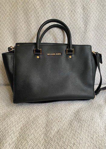 Michael Kors selma koleksiyonu Siyah Deri Kadın Çantası - Görsel 2