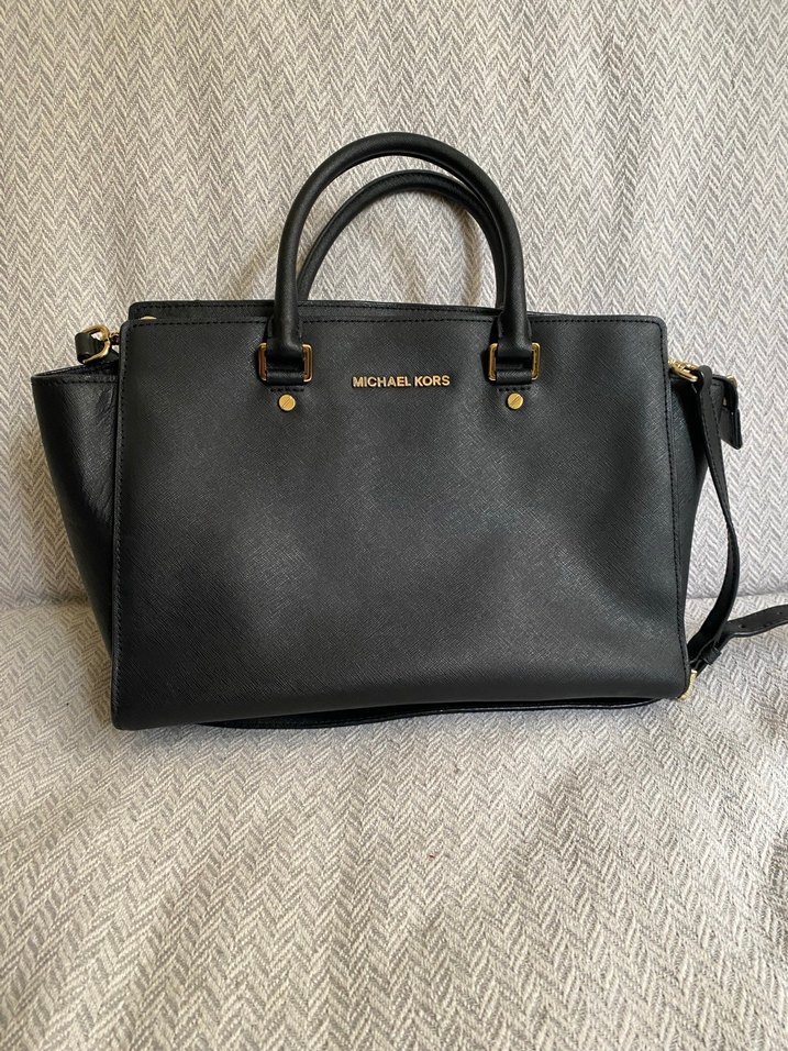 Michael Kors selma koleksiyonu Siyah Deri Kadın Çantası - Görsel 2