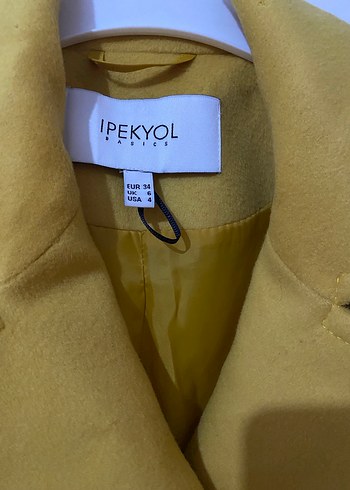 İpekyol çift düğmeli kaşmir yün karışım kaban - Görsel 3