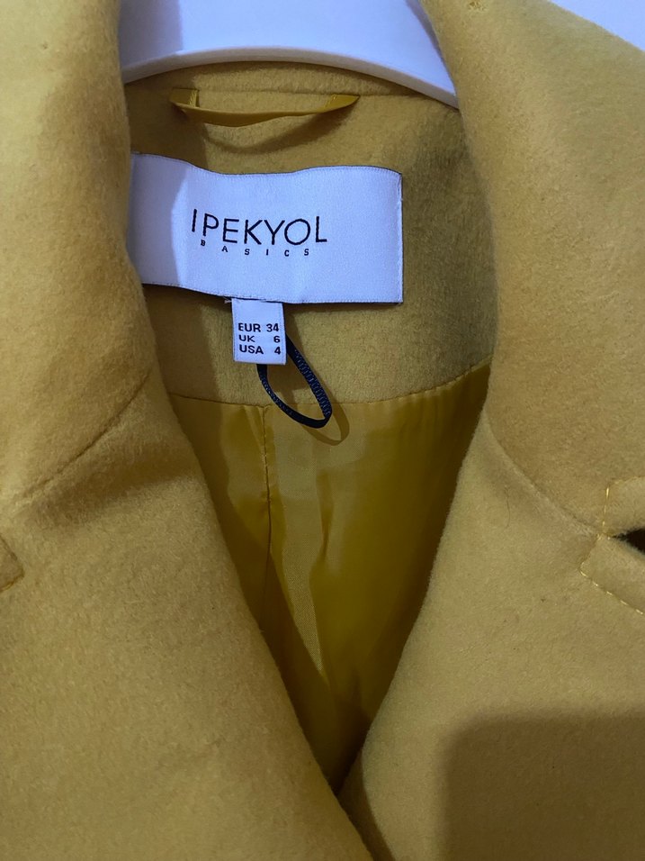 İpekyol çift düğmeli kaşmir yün karışım kaban - Görsel 3