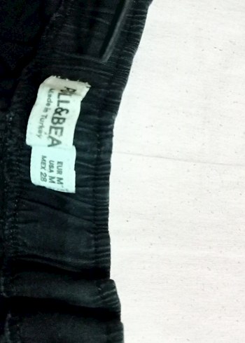 Kadın Siyah Keten Bol Kesim Kemerli Pantolon - Görsel 3