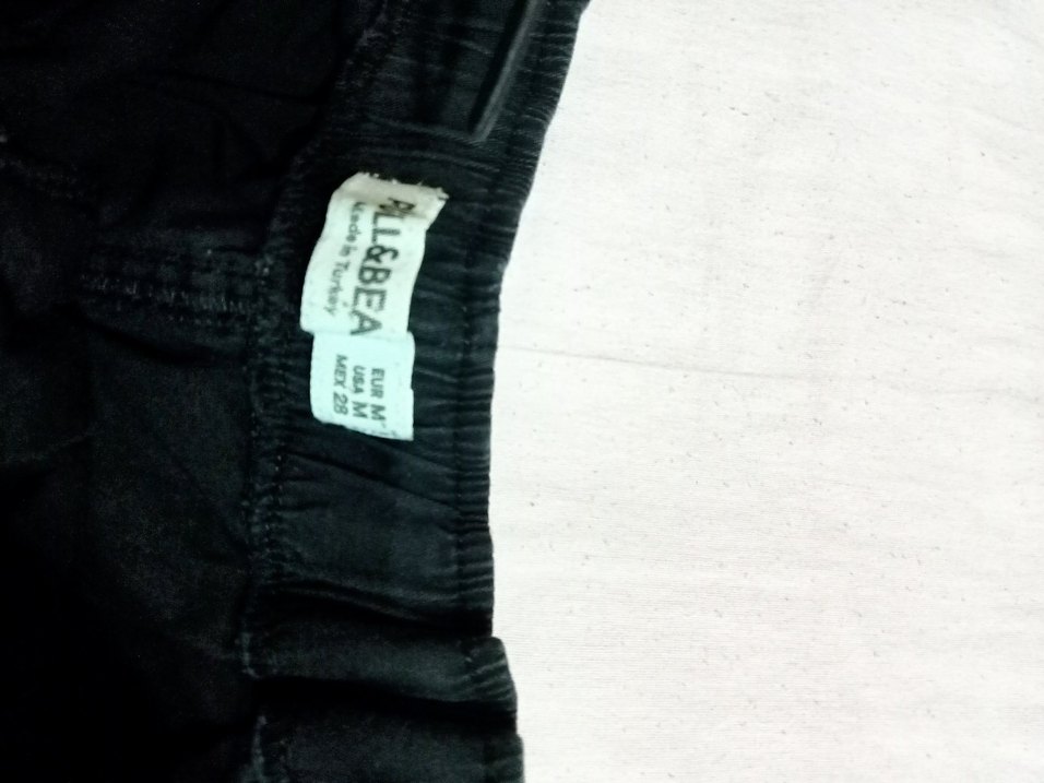 Kadın Siyah Keten Bol Kesim Kemerli Pantolon - Görsel 3