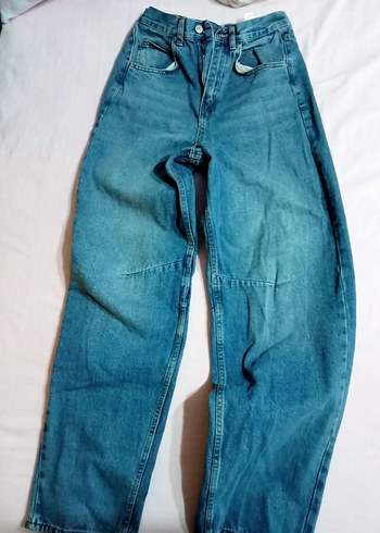 Kadın Mavi Kot Pantolon - Görsel 2