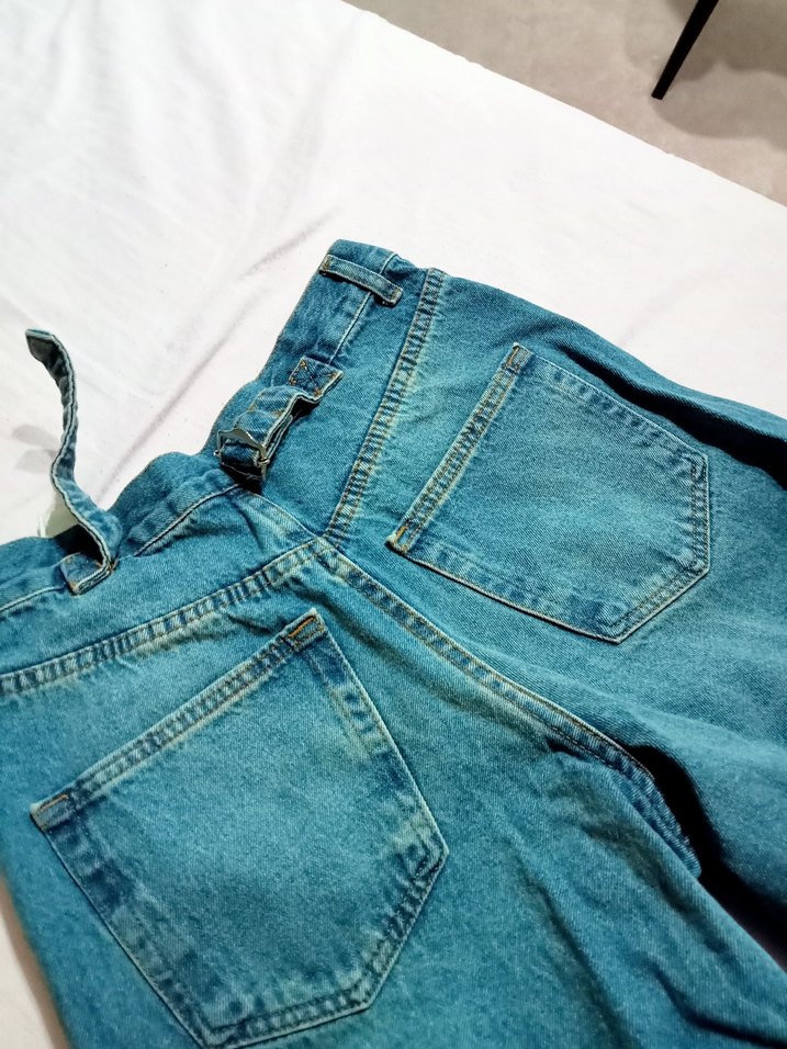 Kadın Mavi Kot Pantolon - Görsel 4