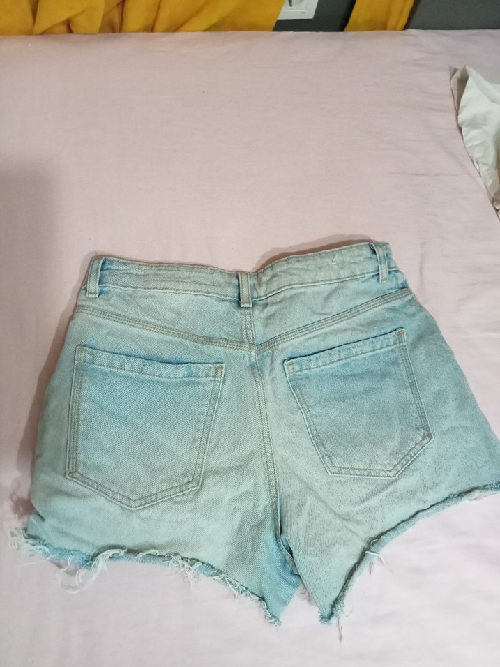 Kadın Mavi Kot Şort - Görsel 2