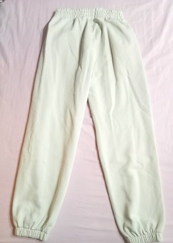 Beyaz Rahat Kesim Kadın Eşofman Altı - Görsel 2