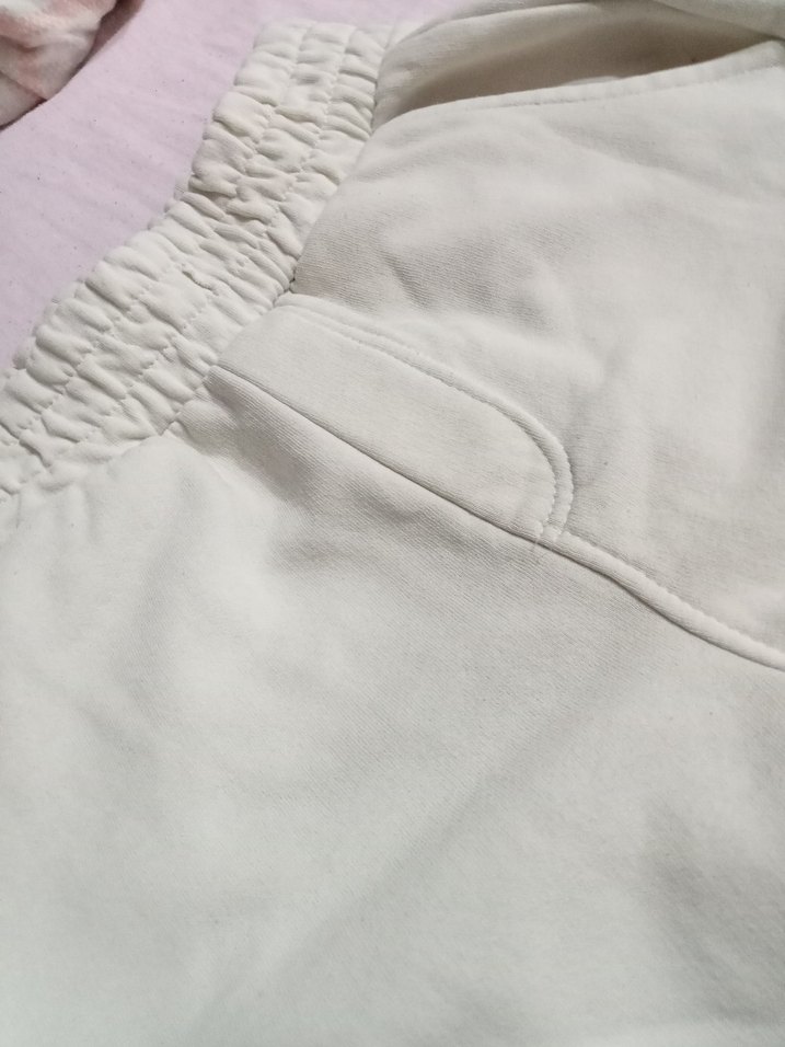 Beyaz Rahat Kesim Kadın Eşofman Altı - Görsel 3