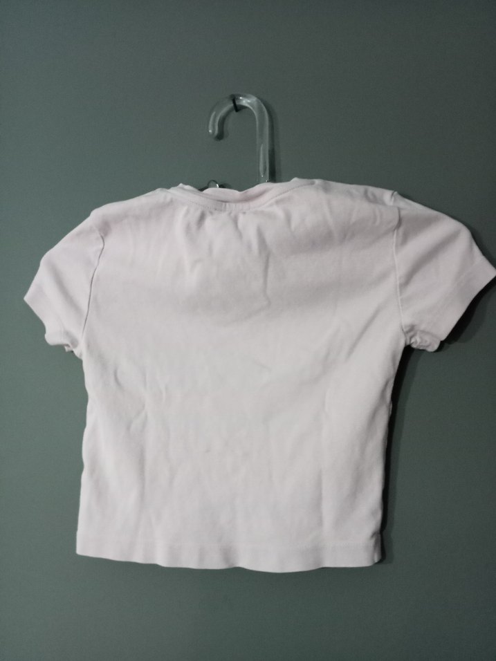 Toz pembe Mini Kadın Tişört - Görsel 2