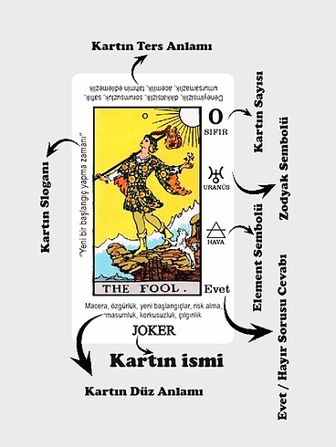  Beden Renk Başlangıç Tarot Kartı