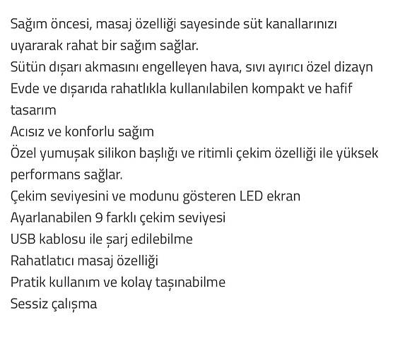  Beden Süt sağma makinesi