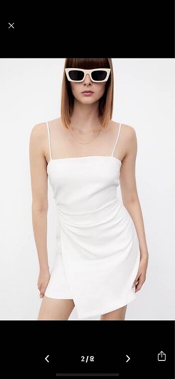 Zara Zara beyaz askılı elbise
