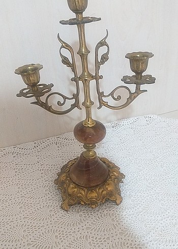Zara Home Koyu Altın Renkli 3 Kollu Şamdan