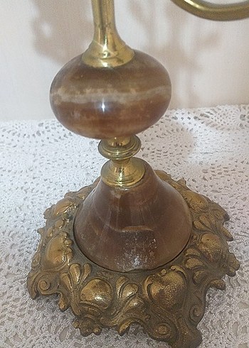 Beden Koyu Altın Renkli 3 Kollu Şamdan