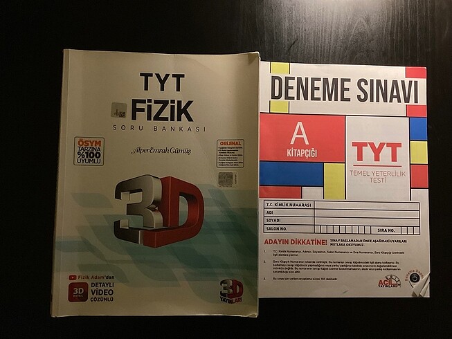 3D YAYINLARI TYT FİZİK + ACİL TYT DENEME HEDİYE 