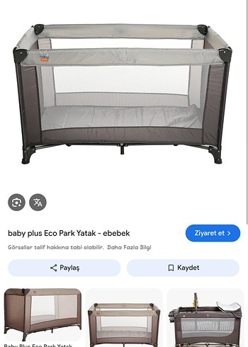 Baby Plus Eco Park Gri Oyun Parkı Yatak