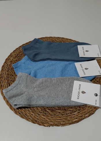 Erkek Mavi ve Gri Desenli çorap seti - Görsel 2