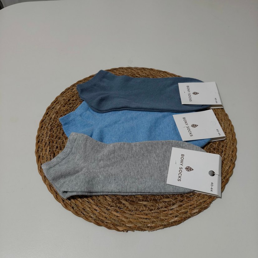 Erkek  Mavi ve Gri Desenli çorap seti - Görsel 2