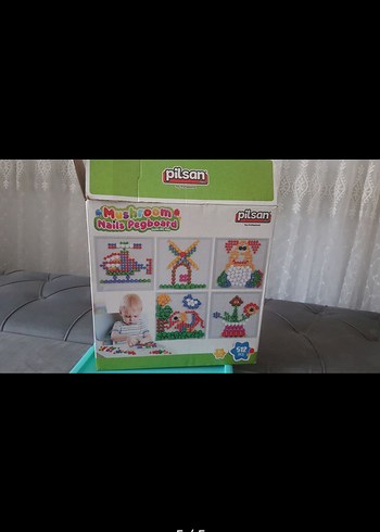 Renkli Çivili Mantarlı Pegboard Oyuncak - Görsel 5