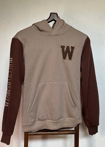 Diğer V Yaka Kapusonlu Renk Bloklu Sweatshirt