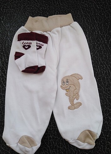  Bebek alt pijama+çorap