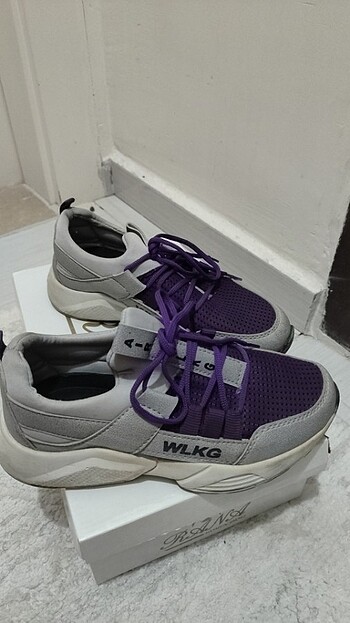 Kadın mor sneaker - Görsel 5