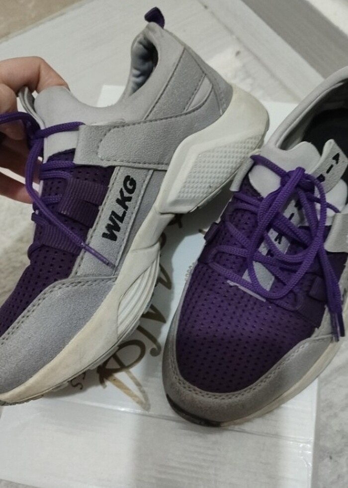 Kadın mor sneaker - Görsel 3