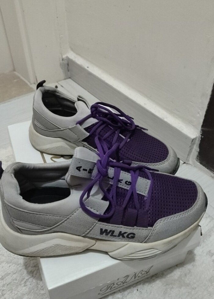 Kadın mor sneaker - Görsel 5