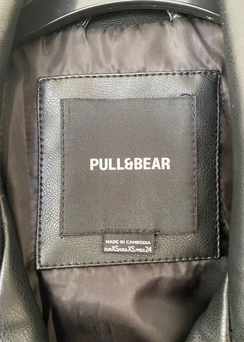 siyah pull and bear deri ceket - Görsel 5