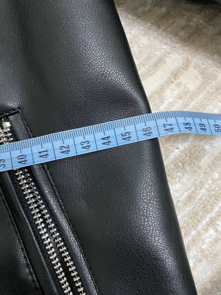 siyah pull and bear deri ceket - Görsel 3