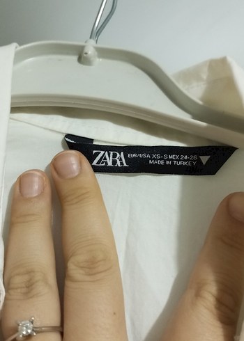 Zara Beyaz Midi Pamuklu Kadın Gömlek - Görsel 2