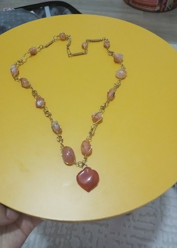 Pembe Boncuklu Uzun Bohem Kolye - Görsel 4