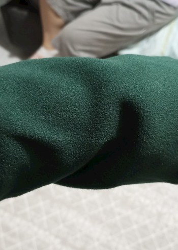 Düğmeli Uzun Yeşil Kadın Kaban - Görsel 6