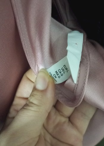 Kolsuz Pembe Saten Kız Elbisesi - Görsel 3