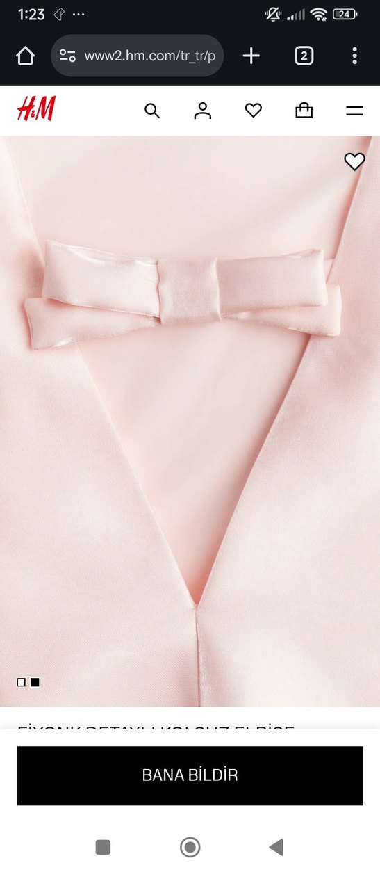 Kolsuz Pembe Saten Kız Elbisesi - Görsel 2